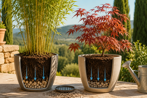 Pourquoi le drainage est essentiel pour un bambou ou un érable en pot sous le soleil provençal ?
